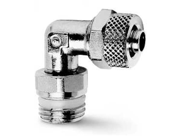 CONEXAO COTOVELO GIRATORIO PARA TUBO 6MM X 1/4 - 03.06.01.0035 -  CÓD. 1541 6/4-1/4