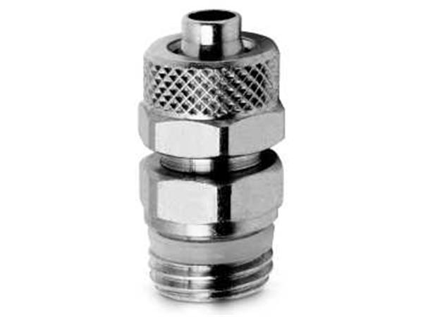 CONEXAO RAPIDA RETA PARA TUBO 10MM COM ROSCA - CÓD. 1511 10/8-1/8