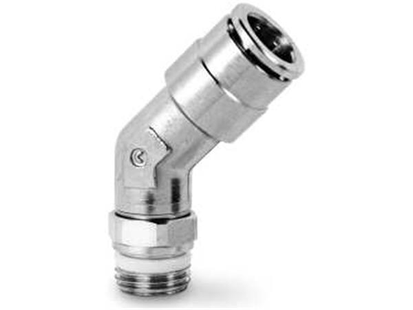 CONEXAO GIRATORIA 45° G1/8 PARA TUBO 6MM - CÓD. S6110 6-1/8