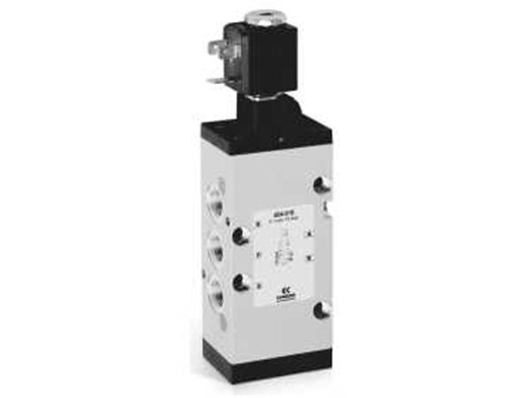 VALVULA 5/2 VIAS G1/4 SIMPLES SOLENOIDE SERIE 4 - CÓD. 454-015-22