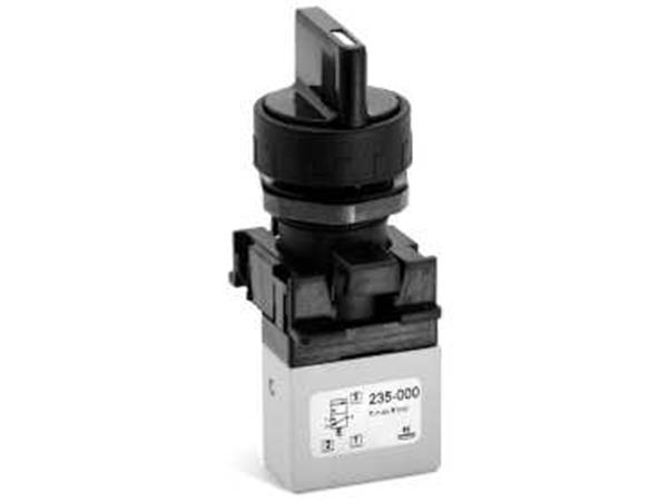 MINIVALVULA 3/2 VIAS PARA TUBO 4MM MECÂNICA - CÓD. 234-990
