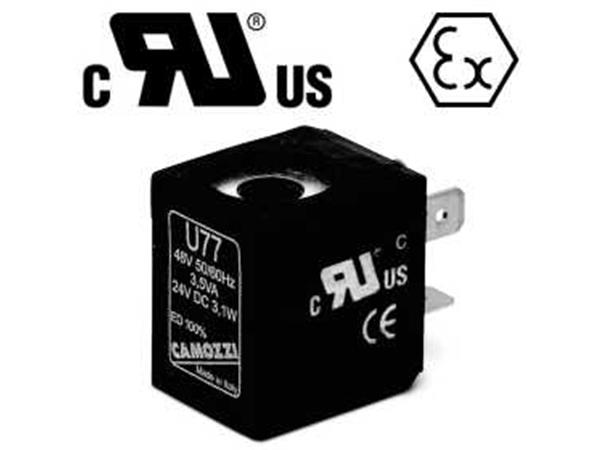 SOLENOIDE 24 VDC - 3,1W E 48 VAC - 3,5W - CÓD. G77