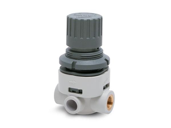 MICRO REG. PRES. S.T G1/4 0,5 A 10 BAR TECNOPOLIMERO  - CÓD. T104-R00