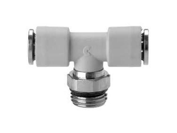 TEE ROSCA CENTRAL G1/8 PARA TUBO 6MM - TECHNOPOLIMERO  - CÓD. 7432 6-1/8