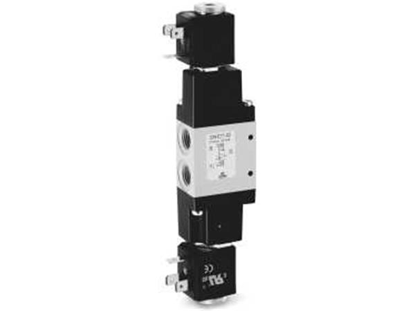VALV 3/2 VIAS G1/4 DUPLO SOLENOIDE - CÓD. 334-011-02