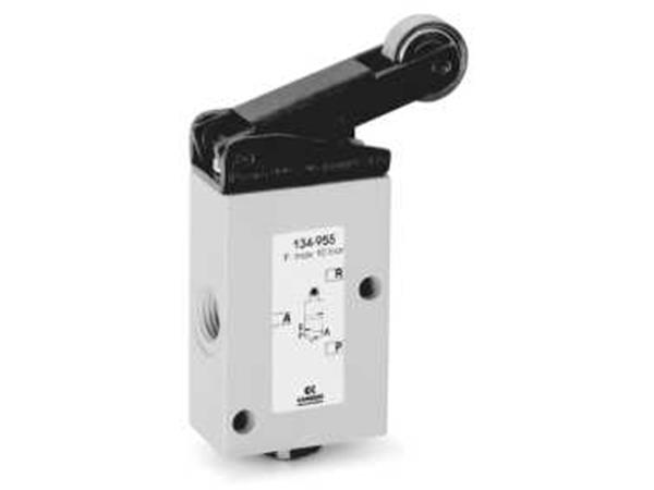 VALVULA 3/2 VIAS G1/4 COM ACIONAMENTO ROLETE RET. MOLA - CÓD. 134-955