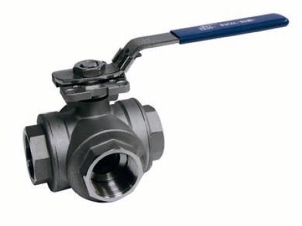 VALV. ESF. 3 VIAS TIPO L INOX 316 P.R. BSP PN63 3/4"