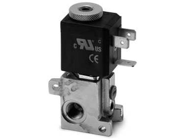 ELETROVALVULA SERIE A 3/2VIAS NORMAL FECHADA  1/8 - TUBO 4MM- CÓD. AA31-CC3