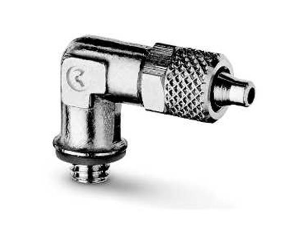CONEXAO RAPIDA COTOVELO FIXO PARA TUBO 5MM COM ROSCA M5 - CÓD. 1501 5/3-M5