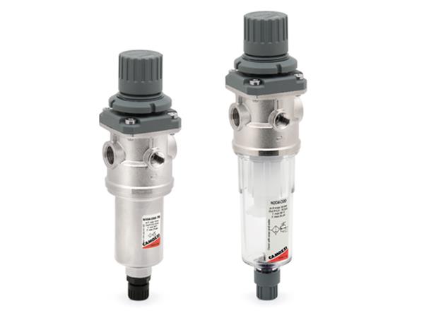 FILT/REGUL. G1/4 DE 5 MICRA DE 0,5 A 10 BAR E DRENO SEMIAUTOMATICO-MANUAL - CÓD. N104-D10