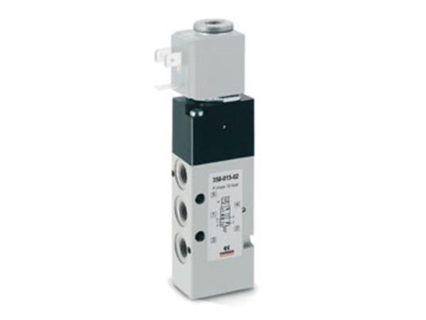VALVULA 5/2 VIAS G1/8 BOBINA CONECTOR LED - CÓD. 358-015-02-G701