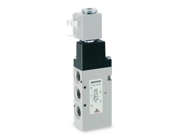 VALV. 5/2 VIAS G1/4 DUPLO ACION. SOLENOIDE COM PI- CÓD.354-E11-02