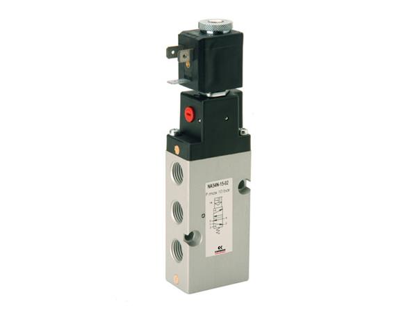 VÁLVULA NAMUR SIMPLES SOLENOIDE COMPLETA 5/2 VIAS G1/4 24VDC H83I COMPLETA - CÓD. NA54N-H83I-PC